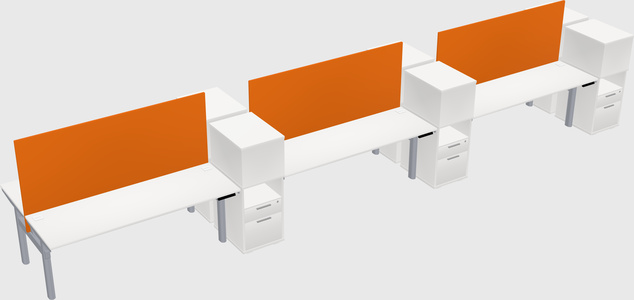Shared electric desk + cabinet