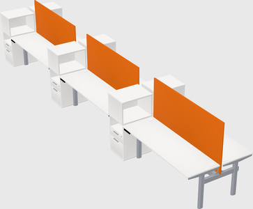 Shared electric desk + cabinet