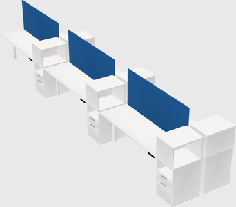 Shared electric desk + cabinet