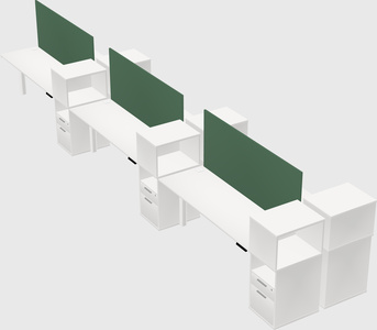 Shared electric desk + cabinet