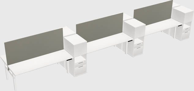 Shared electric desk + cabinet