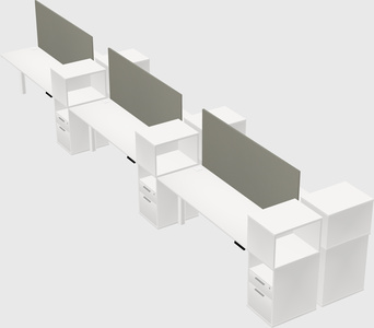 Shared electric desk + cabinet