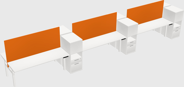 Shared electric desk + cabinet