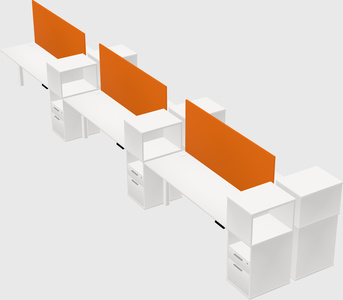 Shared electric desk + cabinet