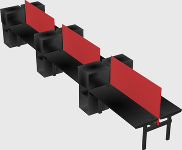 Shared electric desk + cabinet