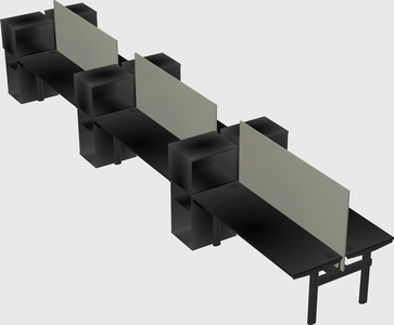 Shared electric desk + cabinet