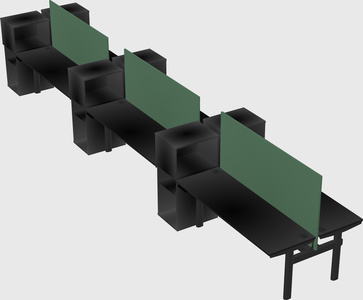 Shared electric desk + cabinet