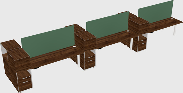 Shared electric desk + cabinet