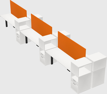 Shared electric desk + cabinet