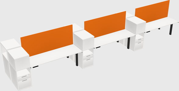 Shared electric desk + cabinet