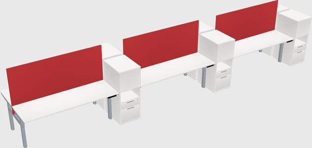 Shared electric desk + cabinet
