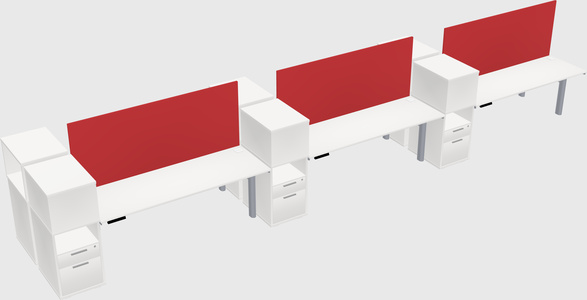 Shared electric desk + cabinet