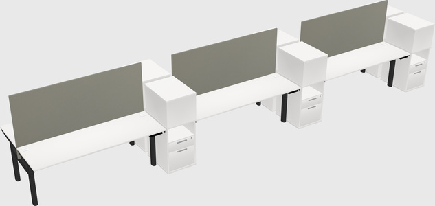 Shared electric desk + cabinet