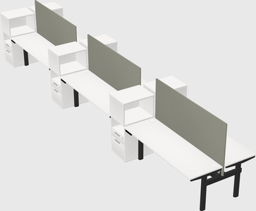 Shared electric desk + cabinet