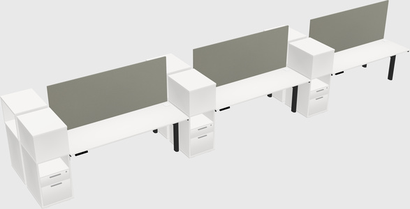 Shared electric desk + cabinet