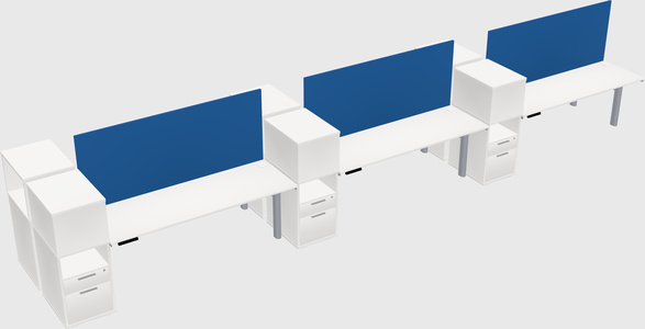 Shared electric desk + cabinet