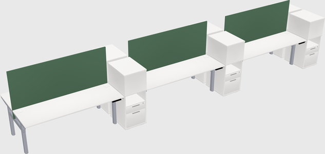 Shared electric desk + cabinet