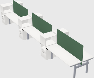 Shared electric desk + cabinet