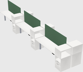Shared electric desk + cabinet