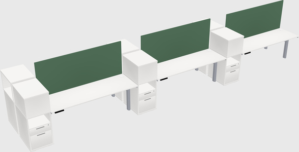 Shared electric desk + cabinet