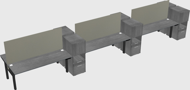 Shared electric desk + cabinet