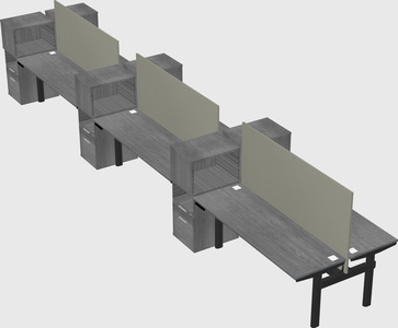 Shared electric desk + cabinet