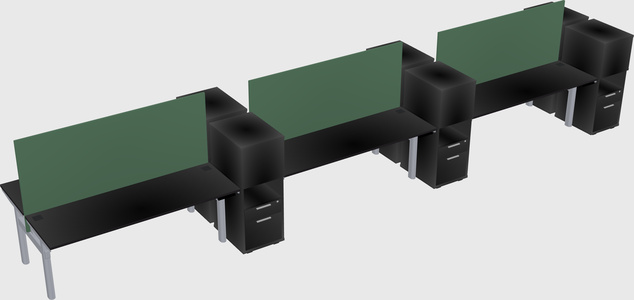 Shared electric desk + cabinet