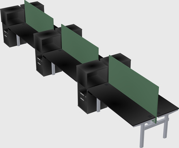 Shared electric desk + cabinet