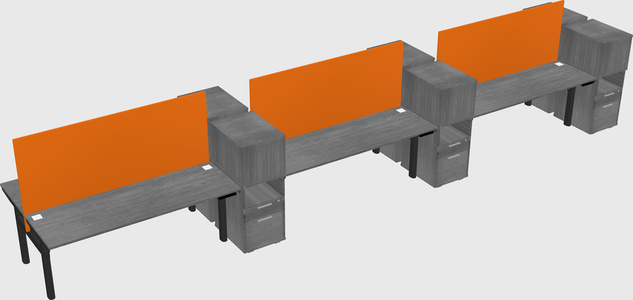 Shared electric desk + cabinet