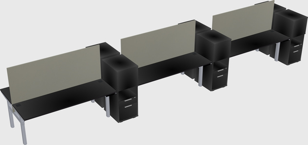Shared electric desk + cabinet