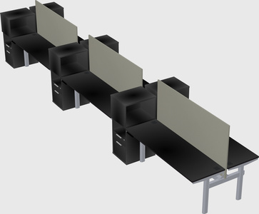 Shared electric desk + cabinet