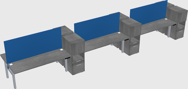 Shared electric desk + cabinet
