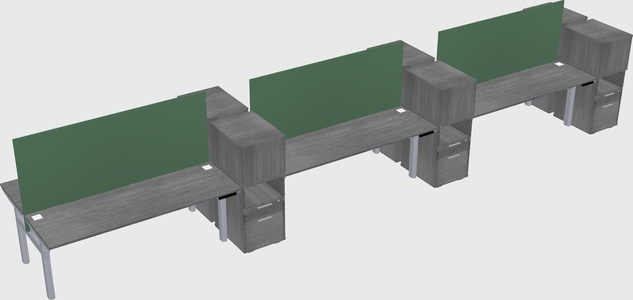 Shared electric desk + cabinet