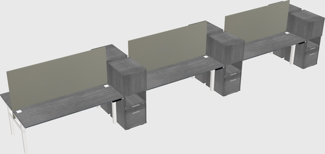 Shared electric desk + cabinet