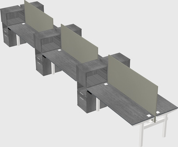Shared electric desk + cabinet
