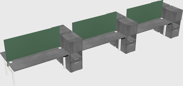 Shared electric desk + cabinet
