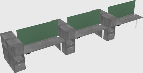 Shared electric desk + cabinet