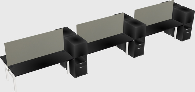 Shared electric desk + cabinet