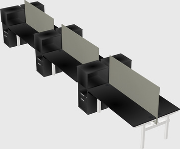 Shared electric desk + cabinet