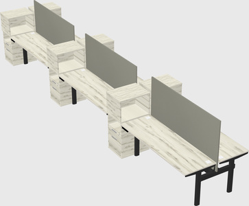 Shared electric desk + cabinet