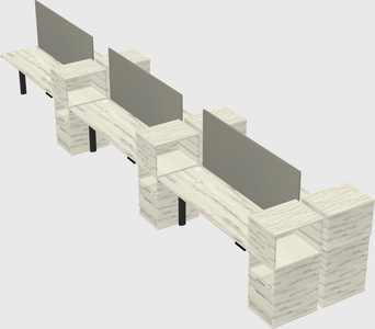 Shared electric desk + cabinet