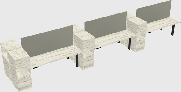Shared electric desk + cabinet
