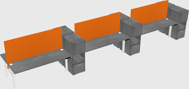 Shared electric desk + cabinet