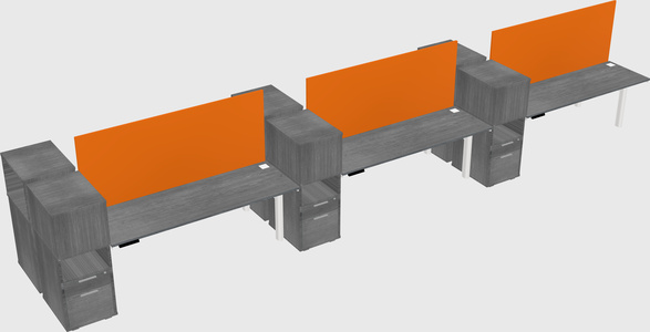 Shared electric desk + cabinet