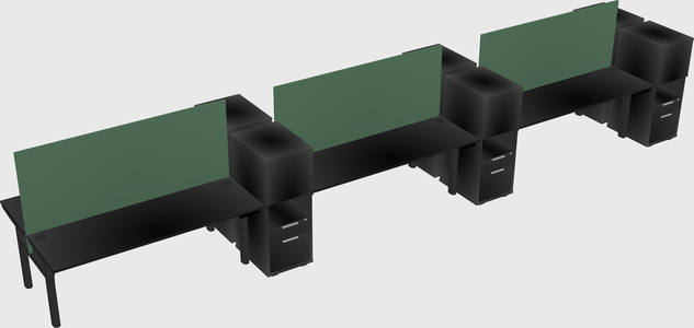 Shared electric desk + cabinet