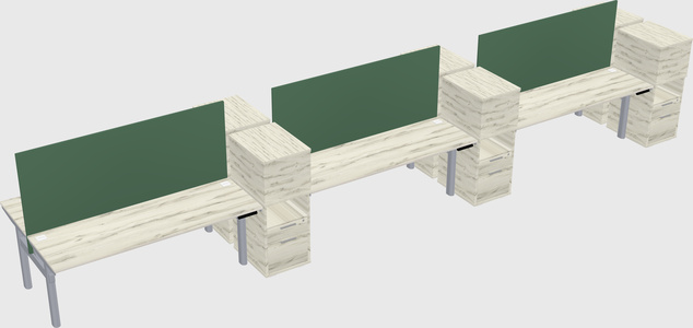 Shared electric desk + cabinet