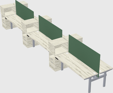 Shared electric desk + cabinet