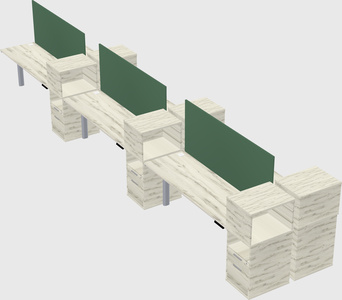 Shared electric desk + cabinet