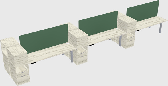 Shared electric desk + cabinet