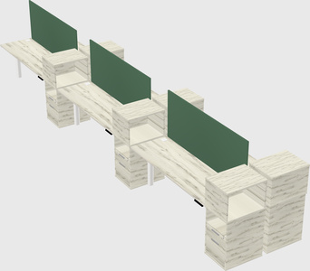 Shared electric desk + cabinet